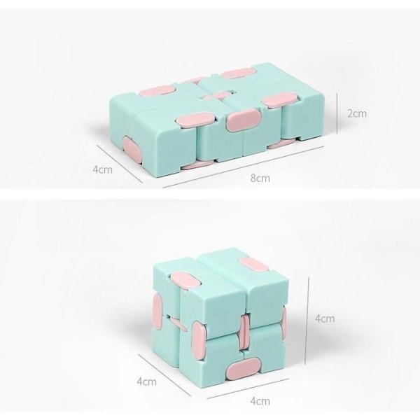 2 stk. Fidget Toys infinity cube Antistress Sort Sort