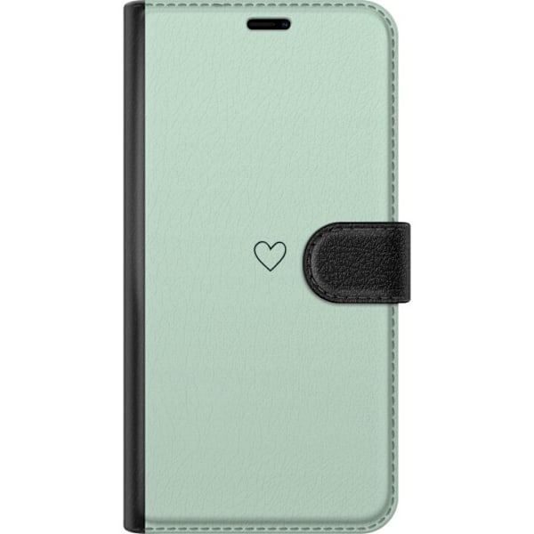 Samsung Galaxy S24 FE Lompakkokotelo Sydän Vihreä