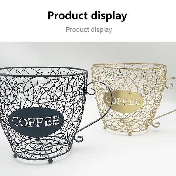 Kaffe Kapsel Universal Oppbevaringskurv Kaffe Kopp Kurv Kaffe Pod Organizer Holder Svart Cafe Ho