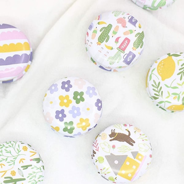 12 kappaletta Mini Metalli Tyhjä Tölkit Pyöreä Tölkki Tölkki Vintage Tölkki Säiliö (söpö Kuvio)