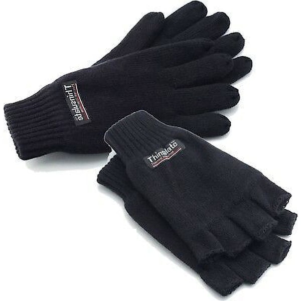 Yoko Unisex 3M Thinsulte Fuld Finger Termiske Vinter/Ski Handsker Sort One Size