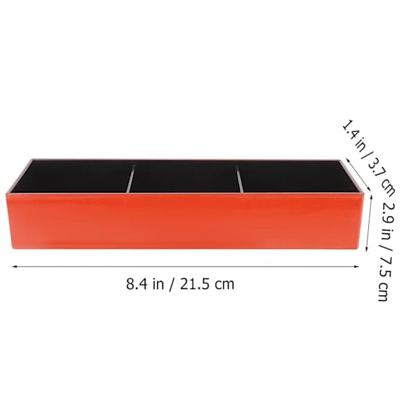 Sushi Serveringsbricka Plast Rektangulär Japansk Stil Tallrik för Sushi Sashimi Snacks Hem Restaurang Röd 21.5cm