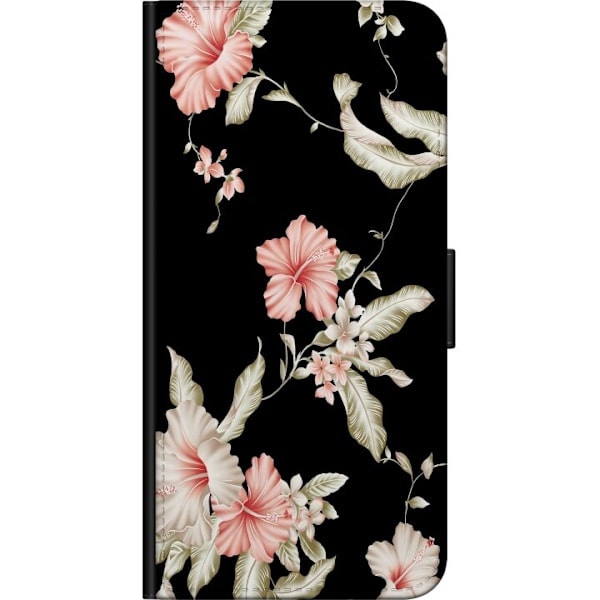 Huawei Y6 (2018) Lompakkokotelo Floral Pattern Black