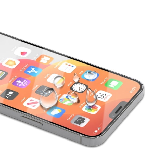 iPhone 12 / 12 Pro - AMORUS Fuld Dækkende Skærmbeskytter i Hærdet Glas