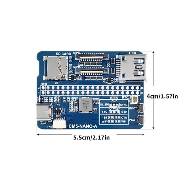 Liten utvidelseskort CM5 Baseplate (A) for Compute Module 5[co]