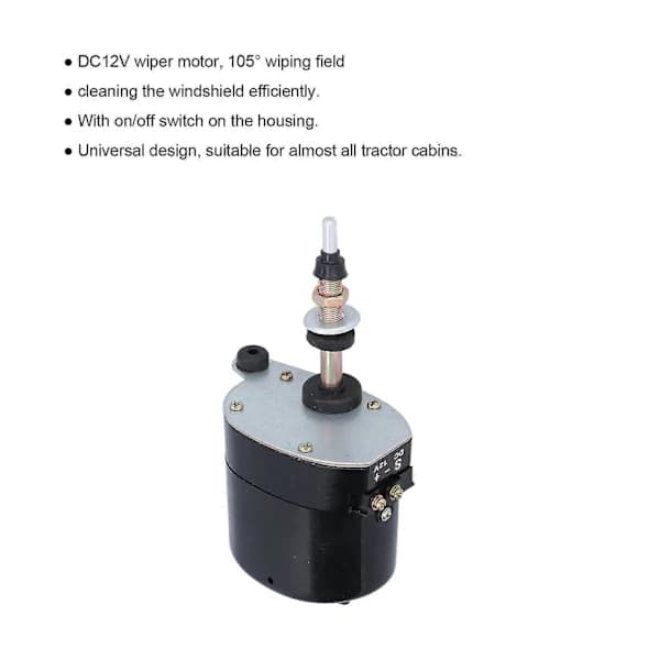 Elektrisk vindusviskermotor, 105 W Viskerfelt traktor skiveviskermotor bil vindu vindusviskermotor, universal skiveviskermotor erstatning fo