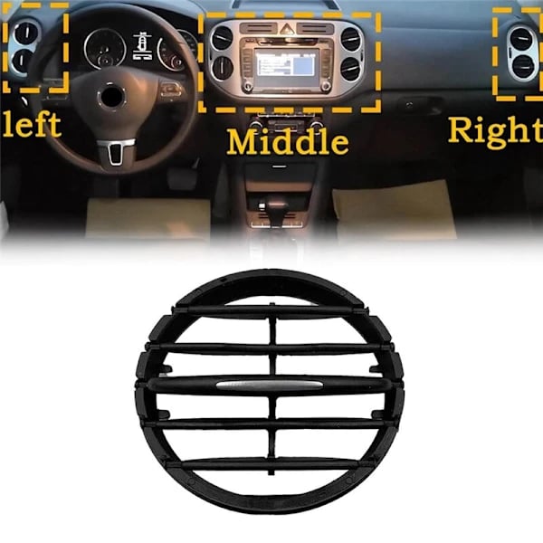 3X for 2010-2017 Dashbord Mid Outlet A/C Dyse Ventil Sammenleggbare Koblinger[co]