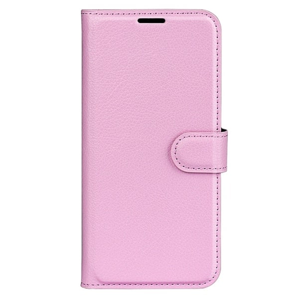 Xiaomi Redmi Note 12 4G Fodral Litchi Läder Ljusrosa