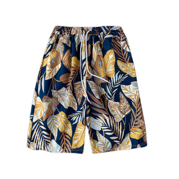 Blommiga avslappnade Aloha Hawaii-shorts för män - STK008 zdq