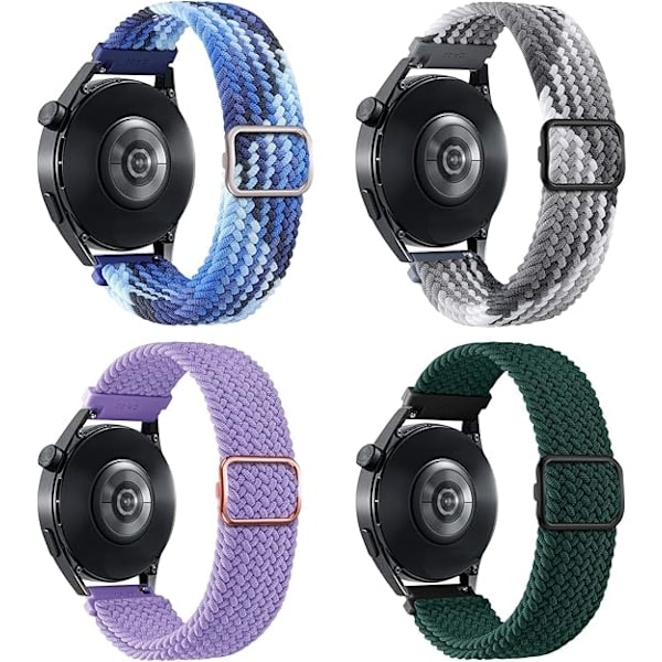 0,78 tuuman punotut nyloniset joustavat rannekkeet Samsung Galaxy Watch 4/5/6/Active2 40 tuumaa, 44 tuumaa