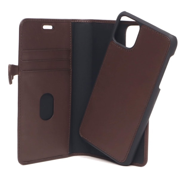 Buffalo iPhone 11 Etui 2i1 Ægte Læder Brun