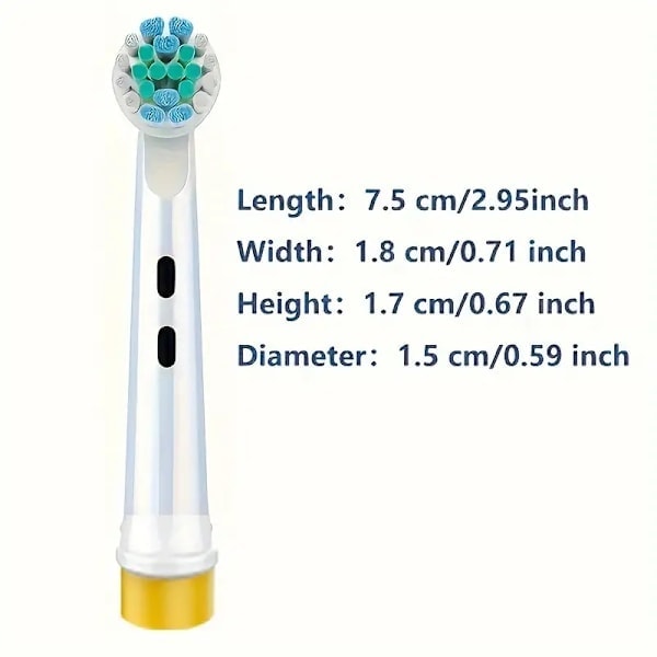 8-pack Professional Electric Toothbrush Heads - Medium Soft Bristles for Precision Cleaning