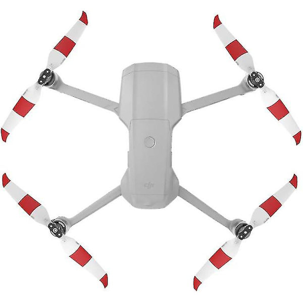 Kompatibel med Air 2S propeller, låg ljudnivå, vikbar 7238F propeller, kompatibel med DJI Mavic Air 2 / Air 2S drontillbehör (röd vit 4 stycken)