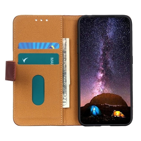 Samsung Galaxy S21 FE Etui Tri-Color Læder Brun