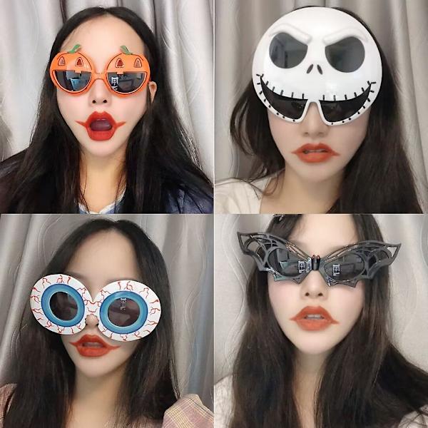 4 kpl Halloween-silmälaseja Uutuus Halloween-juhlalahjat Hauskat Halloween-juhlalasit Kehykset Halloween-lelulaseja Cosplay-rekvisiitta Halloweeniin