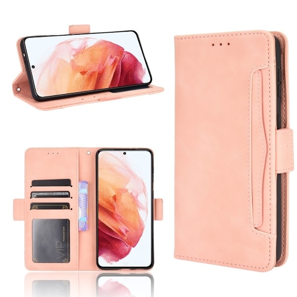 Samsung Galaxy S21 Plus - Kotelo irrotettavalla korttikotelolla - Vaaleanpunainen LightPink Vaaleanpunainen