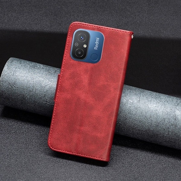 Xiaomi Redmi 12C 4G Etui Shark Solid Læder Rød