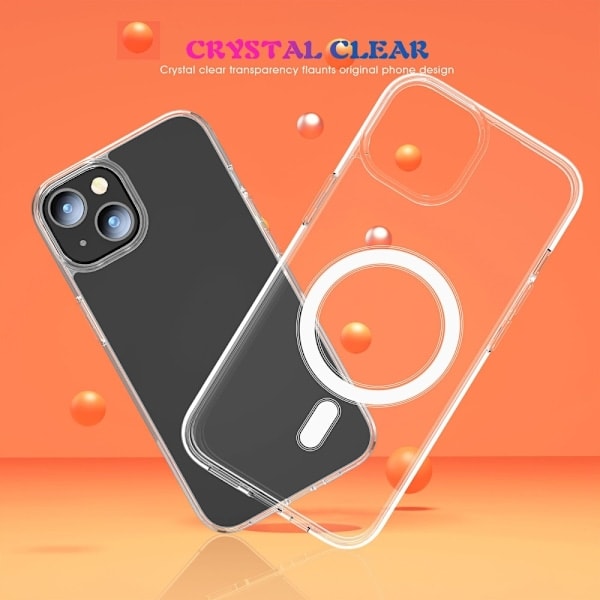 iPhone 15 Plus Deksel MagSafe Hybrid Transparent
