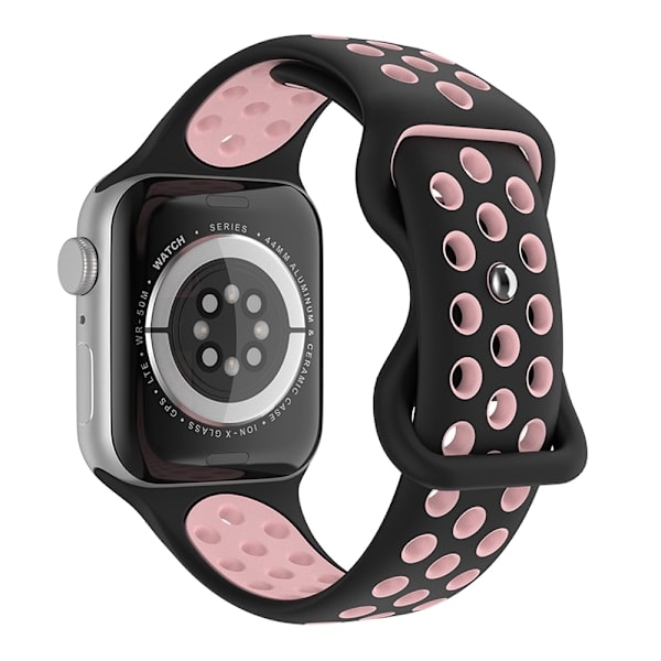 Sportsarmbånd tofarget Apple Watch 41/40/38 mm (M/L) Svart/Rosa