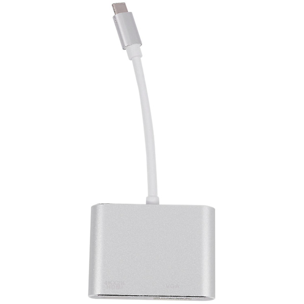 Usb C - Hdmi 4k Vga -sovitin Usb 3.1 tyypin C -videomuuntimet (hopea)