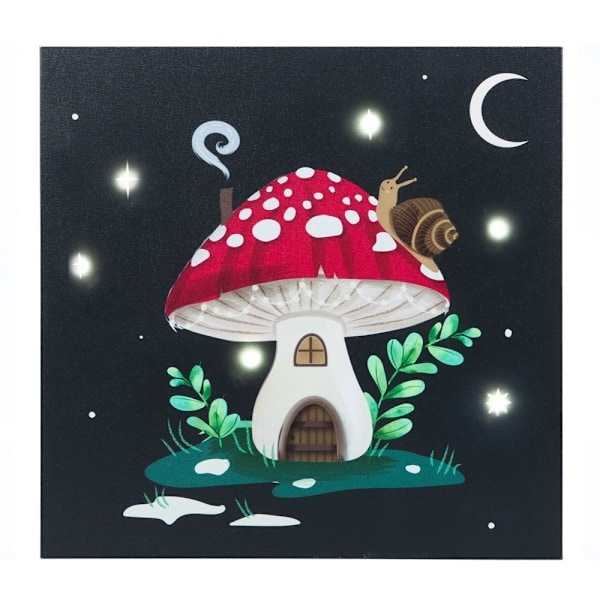 Något Annorlunda Gnome Sweet Gnome Canvas Ljusskylt På Svart One Size
