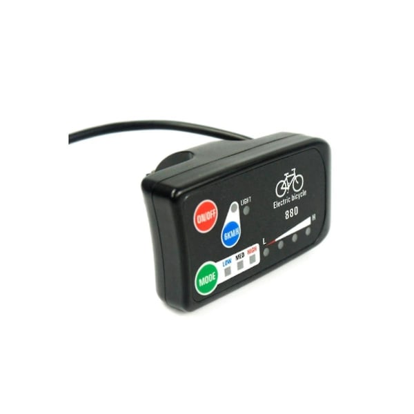 Elektrisk sykkeldisplay 36v 48v Ebike Ligent kontrollpanel Lcd-skjerm Led880 vanntett kontroller for Kt