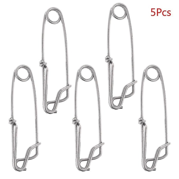 5pcs Long Line Clip Stainless Steel Snap Swivel Longline Branch Hanger Connector