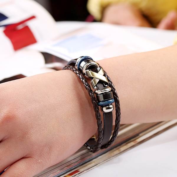 Venskab Armbånd Ankler Boho Til Kvinder Beslag Mode Punk Armbånd Rustfrit Stål Nye Smykker Læder Armbånd Armbånd