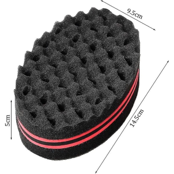 2 kpl sienihiusharjoja, Twist And Hair Braid Sponge