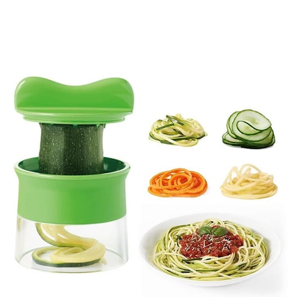 Håndholdt grønnsaksskjærer, Zucchini Spaghetti Maker Grønnsak Zoodle Maker Veggie Spiralizer Spiral Slicer
