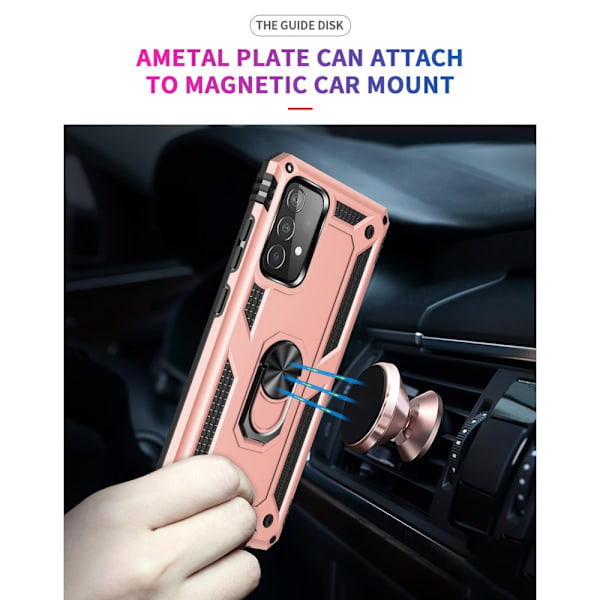 Samsung Galaxy A52 / A52s - Hybrid Armor Ring -kuori - Ruusukulta Ruusukulta Ruusukulta