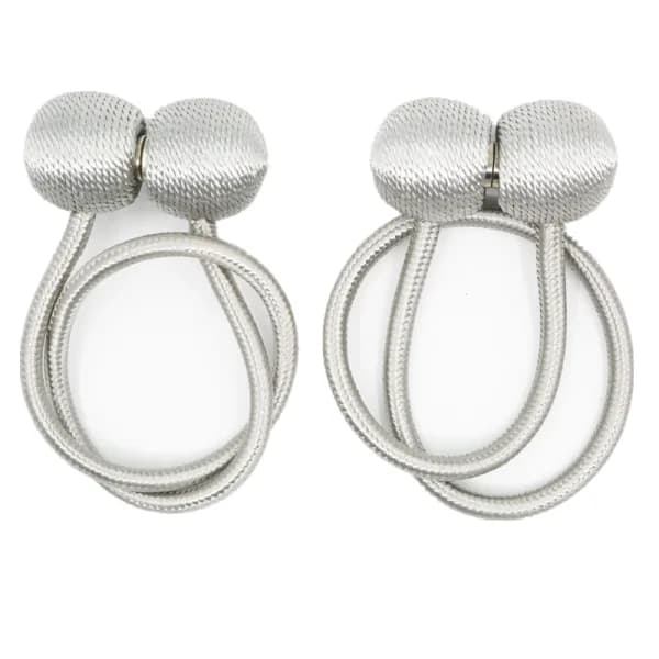 Magnetisk gardinomtag Magnetisk gardinhållare Silvergrå 2-pack Gardinmagnetlås Heminredning