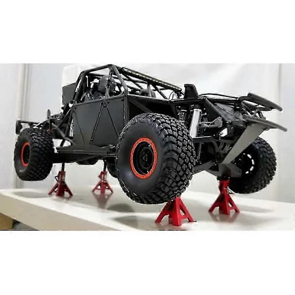 4 stk. 6 Tons Donkraftstativ til Rc Crawler Bilreparation og Vedligeholdelse Rød