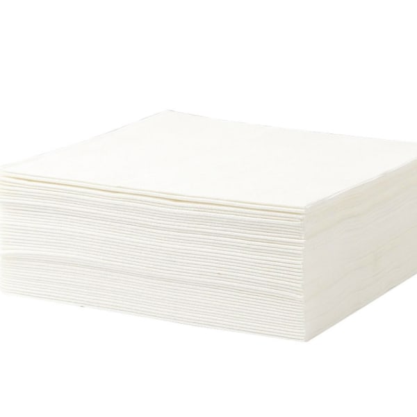50 st Vita lyxiga stora pappersservetter för engångsbruk, linnekänsla bröllopsservetter