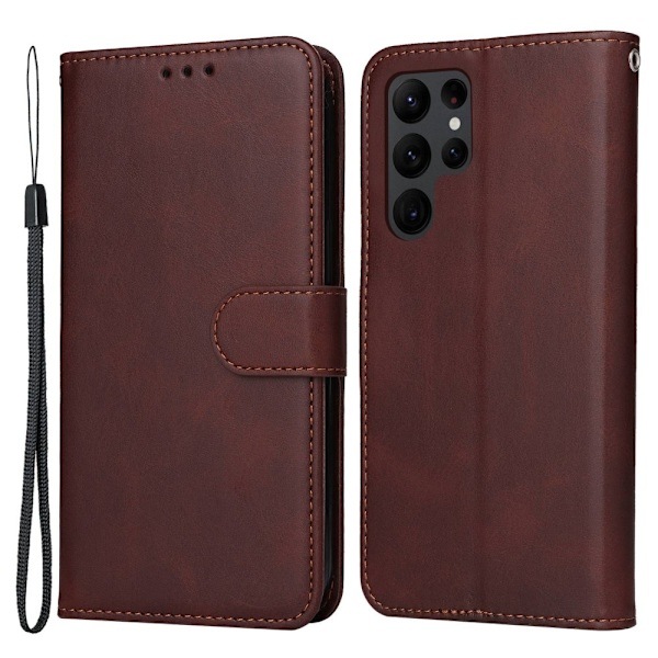 Samsung Galaxy S23 Ultra Etui Læder Brun
