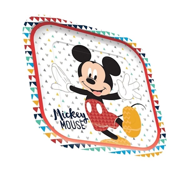 Disney Papir Firkantede Mikke Mus Engangstallerkener (4-pakning) Flerfarget One Size
