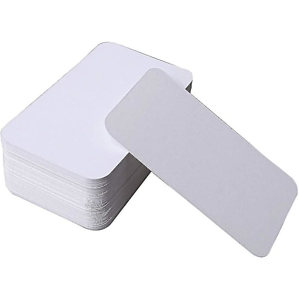 Nuosen 100 Pieces Blank Kraft Paper White Blank Cards, Message Card Word Card  Gift