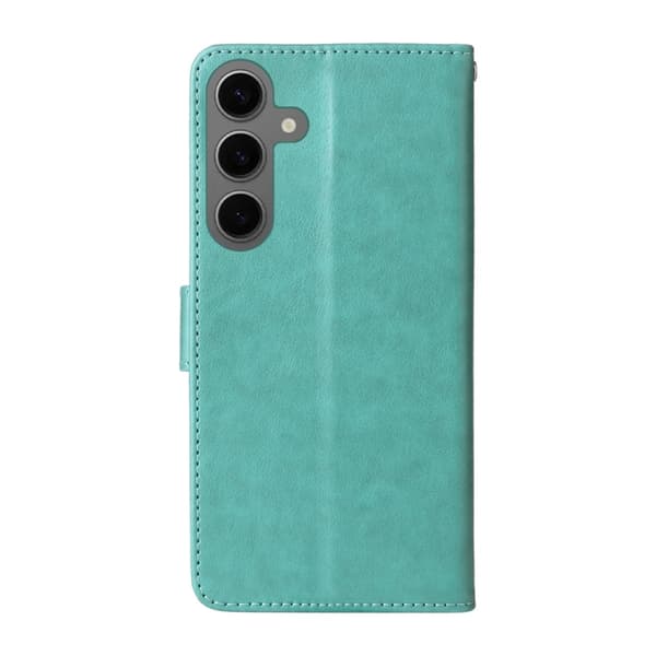 Samsung Galaxy S25 5G Case with Embossed Butterfly Flowers Grön