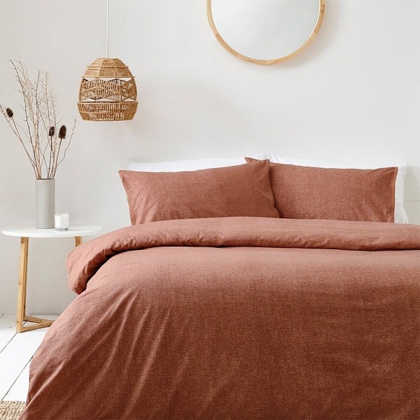 The Linen Yard Claybourne Dynetrekksett Enkeltseng Pecan Pecan Enkel