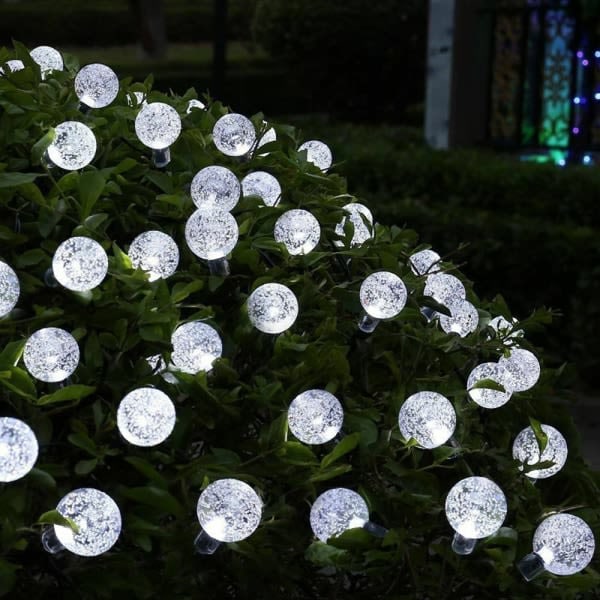 20 30 50 LED-slingor Utomhus Solcell Trädgård Bröllopsfest F Gul 6.5M30LED