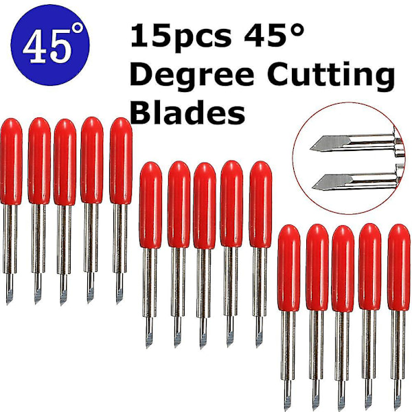 15 stk 45 graders skjærende plotter wolfram kniver karbidverktøy for Roland Cutter