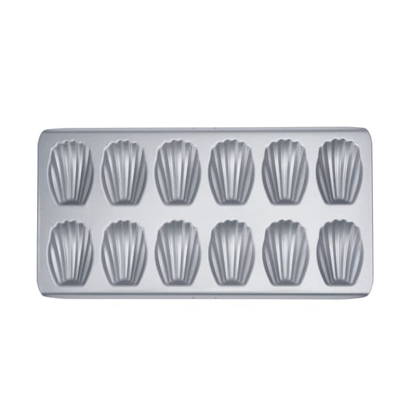 Bageplade til 12 madeleines - Bageplade - Genanvendeligt materiale - Mål: 40 x 23 cm