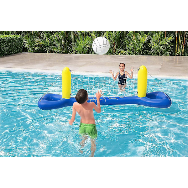 Vattenvolleyboll och simset, uppblåsbara poolspel