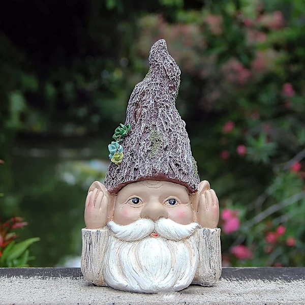 Garden Gnome Statue, Garden Gnome Evil Garden Gnome, Resin Dwarf Christmas Garden Statue