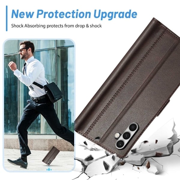 LC.IMEEKE Samsung Galaxy S23 Plus Etui Læder Brun
