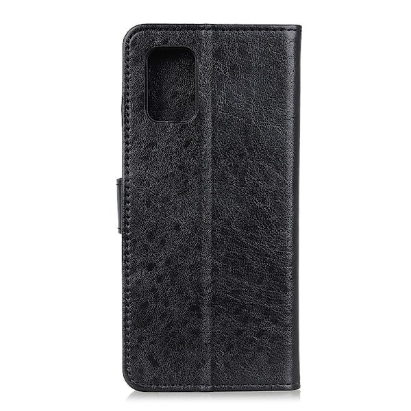 Samsung Galaxy A02s - Crazy Horse Kotelo - Musta Musta Musta