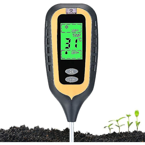 Morthan 4-i-1 jordtester, jordtester, fugtighed, lys, temperatursensor, Ph-syreindikator, til