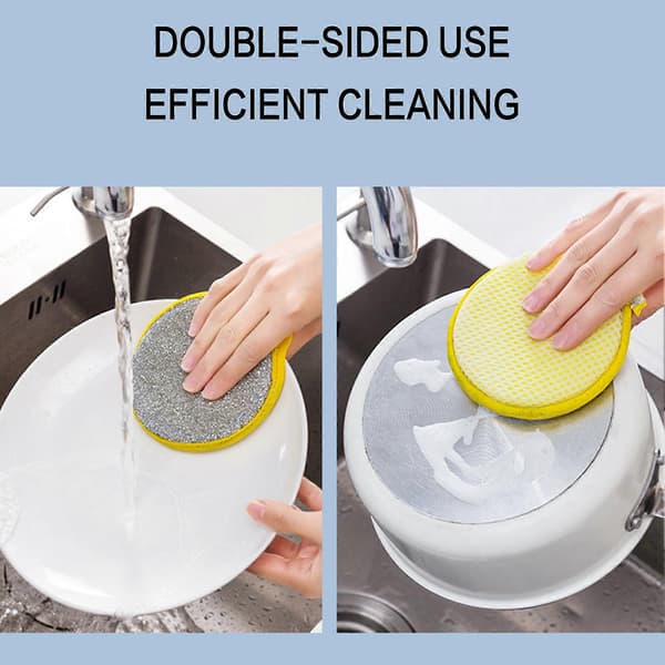 Dishcloths Reusable Cleaning Sponges Scratch-Free Scrubber Sponges Yellow