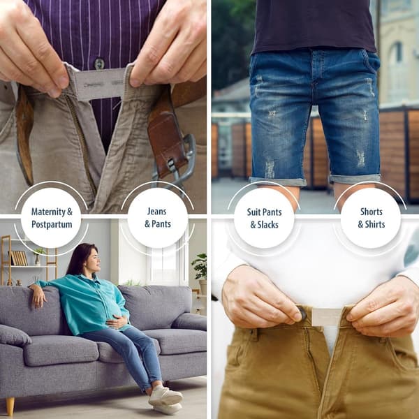 Jeansförlängningsknapp, 5 stycken, 83x35mm Bomull, Knapphålsförlängare för herr- och damjeans