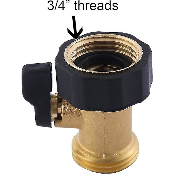 Heavy Duty Messing Afspærringsventil Have Slange Afspærringsventil Have Slangeforbindelse (2stk)